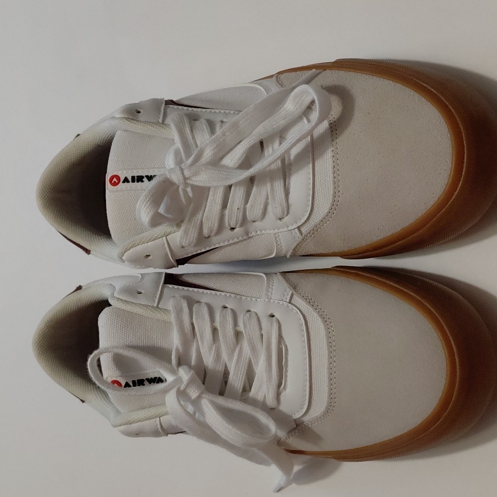 AIRWALK Men's Huntington White & Cream  Lace Up Sneakers - 9